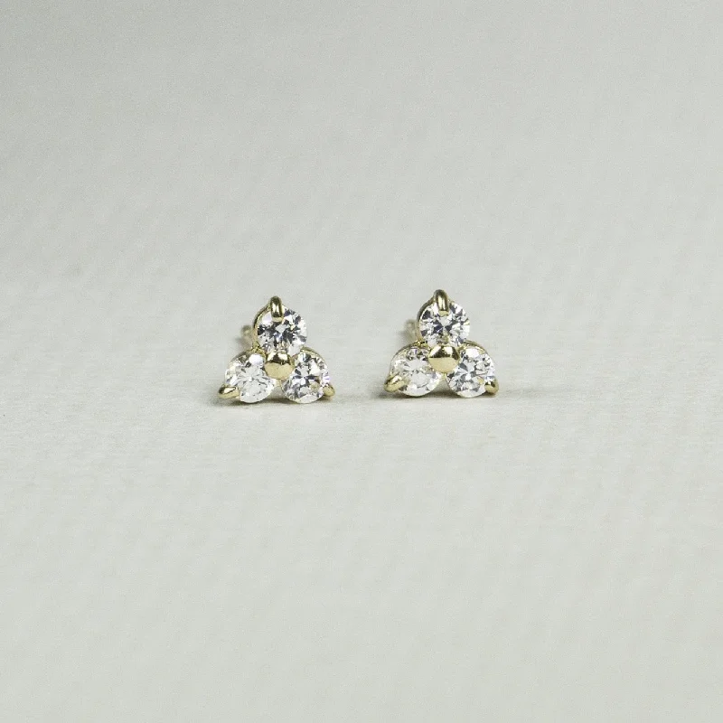 Stud Earrings for Every Day-Crystal Triangle Stud Earrings