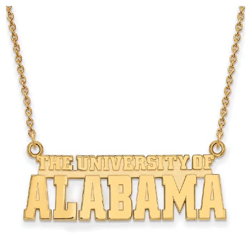 Fine Gold Necklace for Luxury Look-10k Yellow Gold U. of Alabama Small Necklace