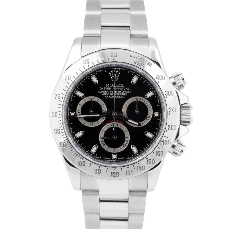 Elegant Watches for Formal Events-Rolex Daytona Cosmograph BLACK Chronograph Stainless Steel 40mm Watch 116520