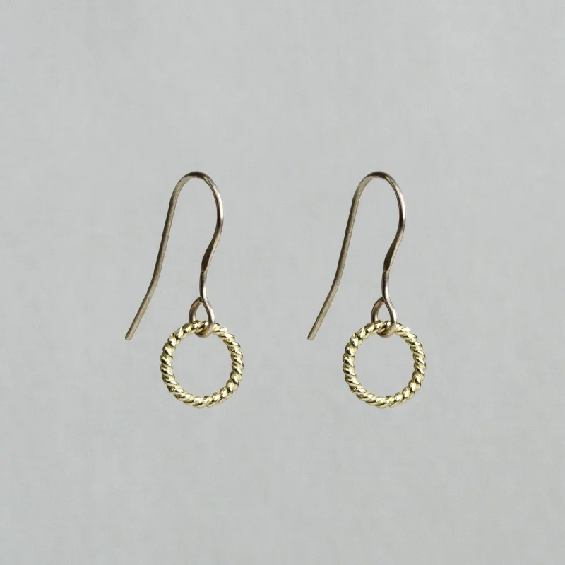 Silver Hoop Earrings for Women-Mini Twist Gold Ring Earrings